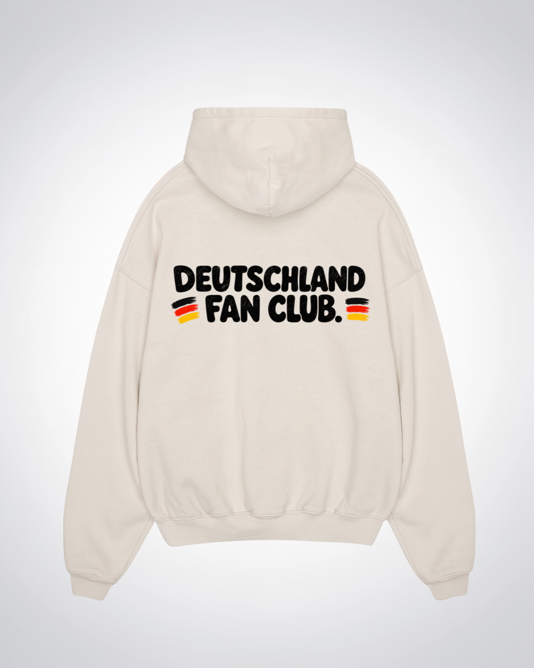 Deutschland Fan Club Oversized Hoodie - Beige Back (Designed)