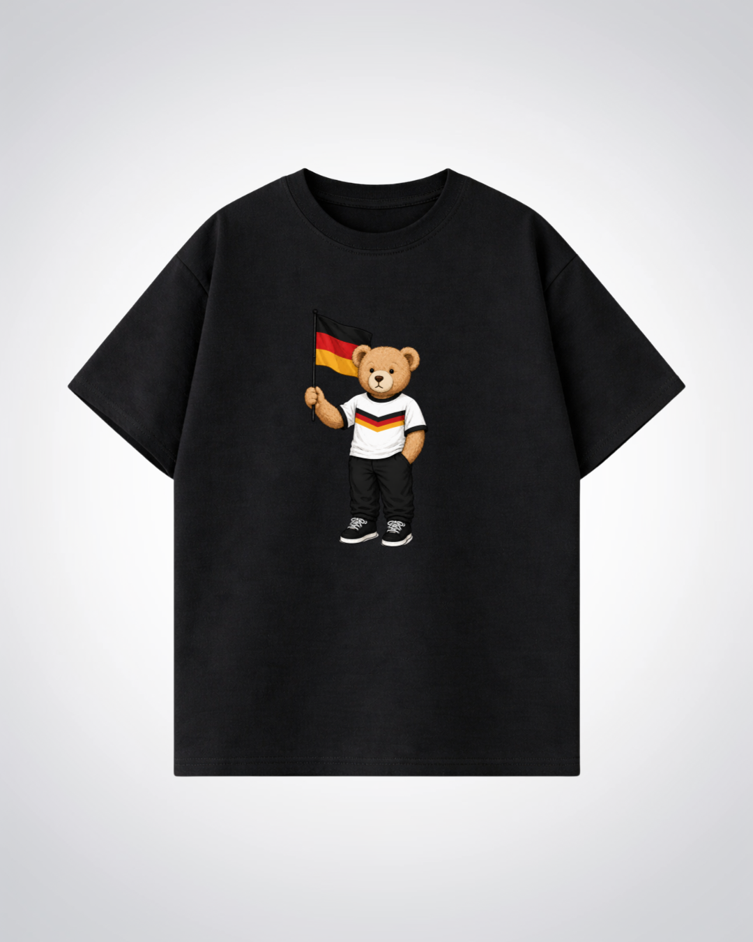 Deutscher PoloBear Oversized Shirt - Black Front (Designed)