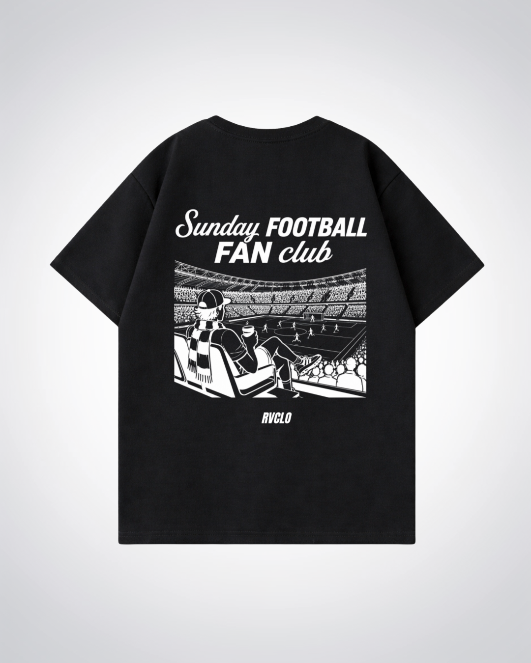 Sunday Football Fan Club Oversized Shirt - Black Back (Designed)