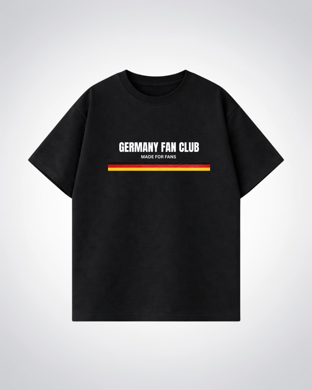 Germany Fan Club Oversized Shirt - Black Front (Designed)