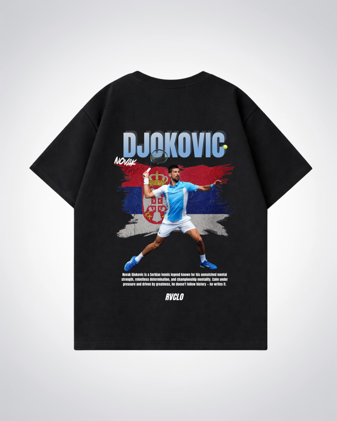 Djokovic Oversized Shirt - Black Back (Designed)