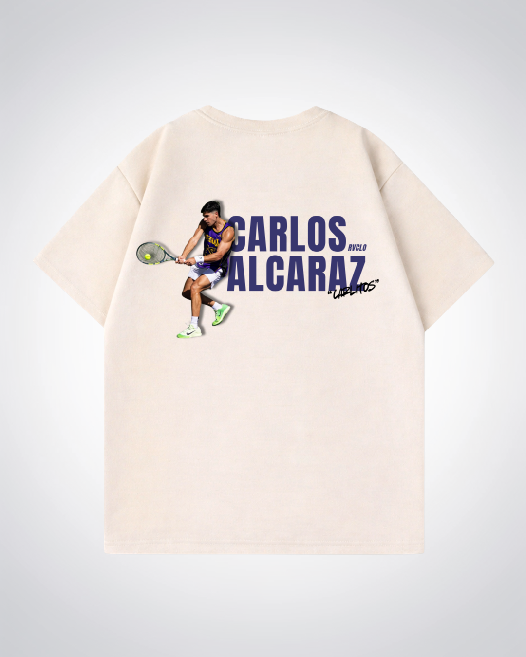 Djokovic Oversized Shirt - Beige Back (Designed)