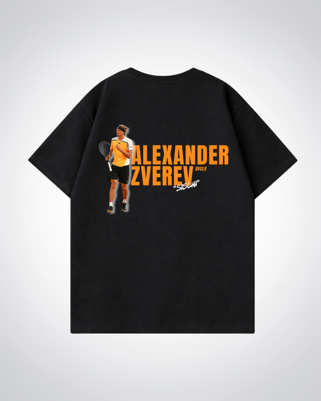 Alexander Zverev Oversized Shirt - Black Back (Designed)
