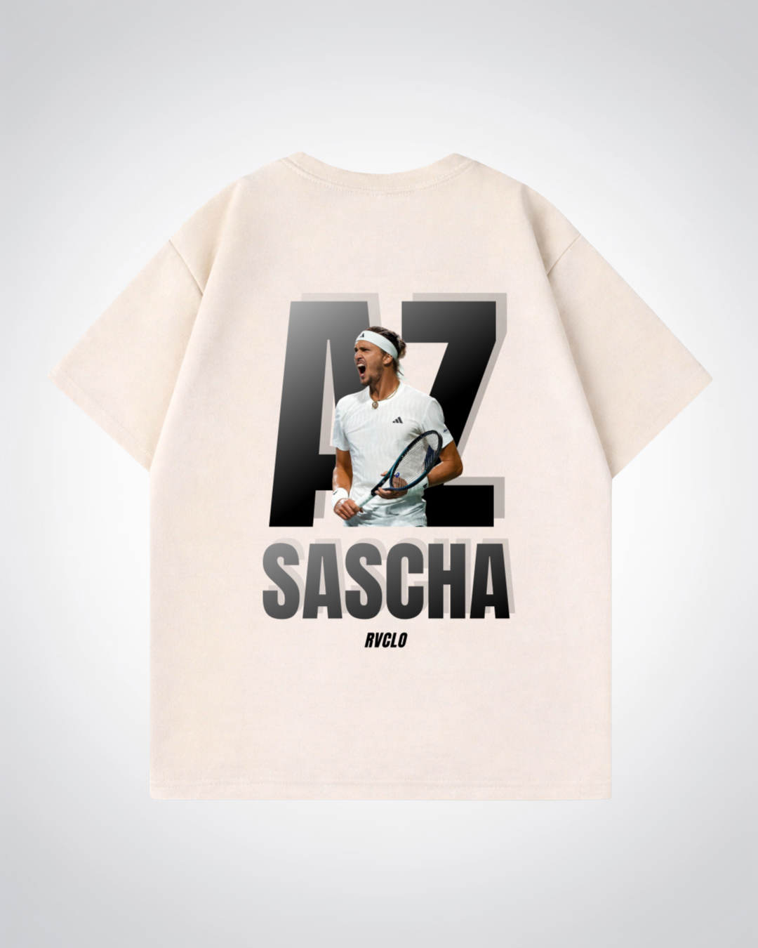 AZ "Sascha" Oversized Shirt - Beige Back (Designed)