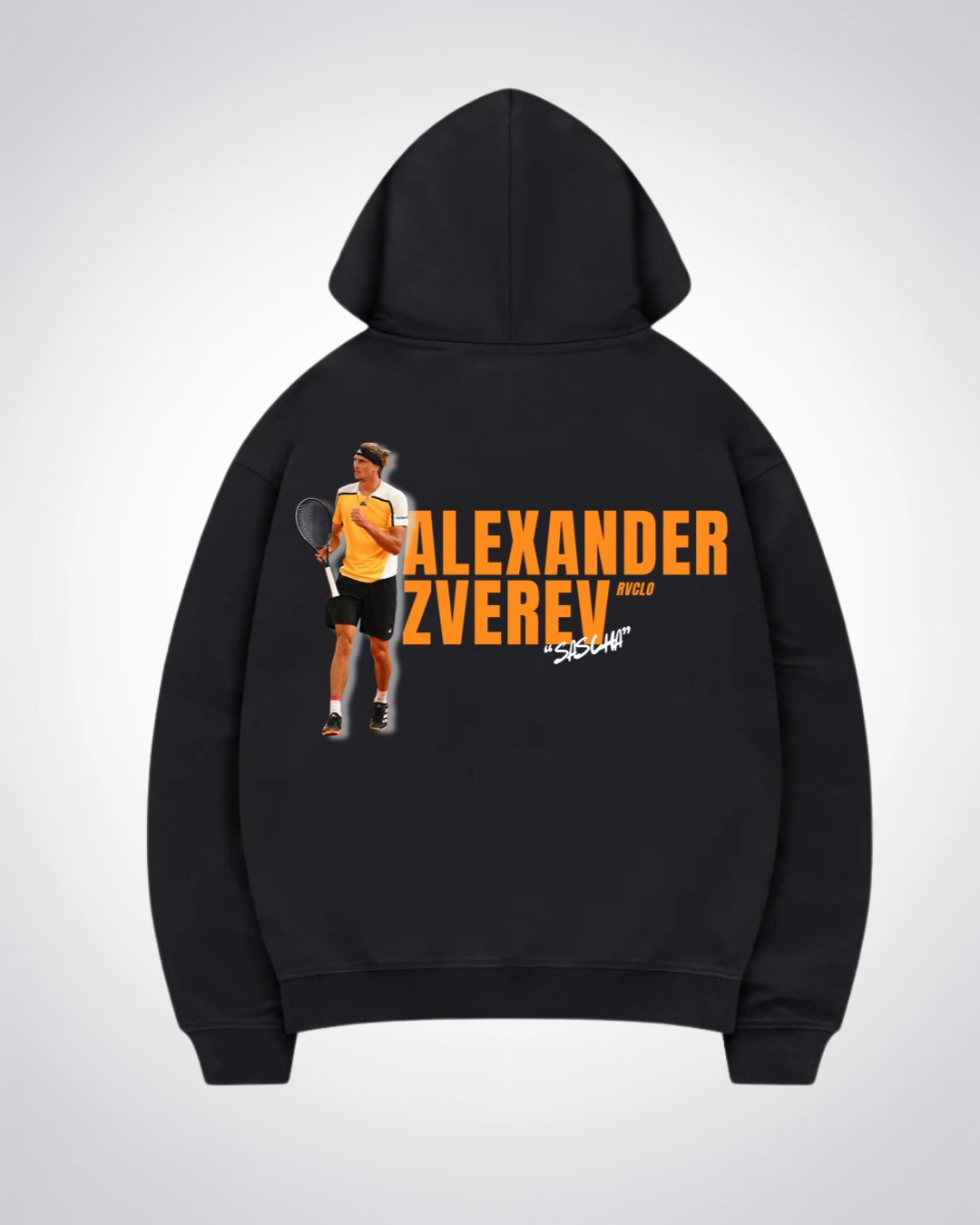 Alexander Zverev Oversized Hoodie - Black Back (Designed)