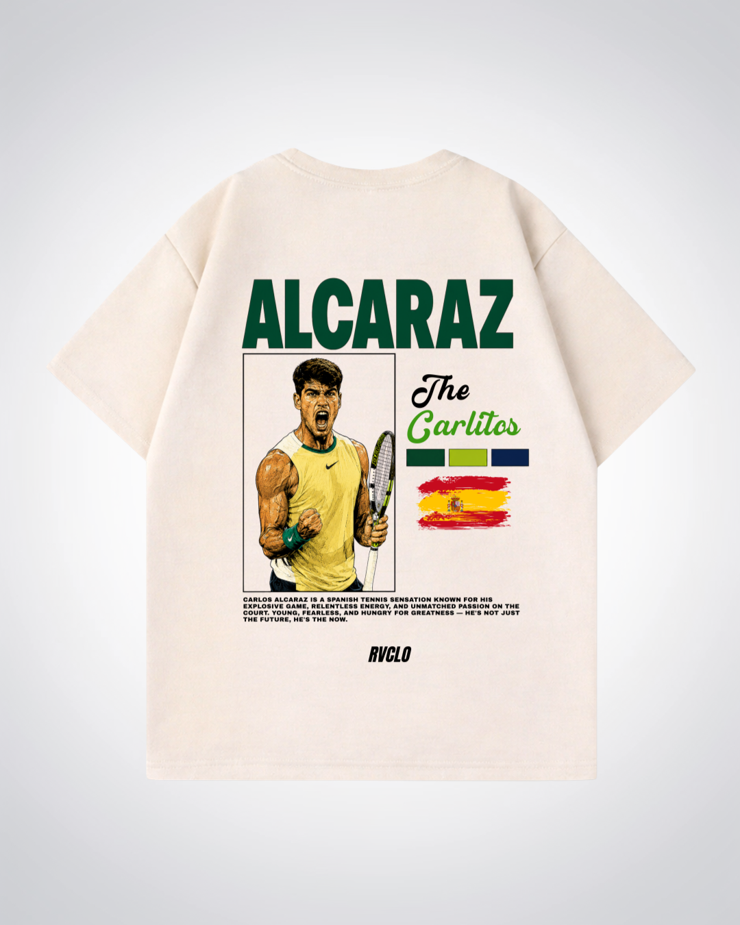 Alcaraz Oversized Shirt - Beige Back (Designed)