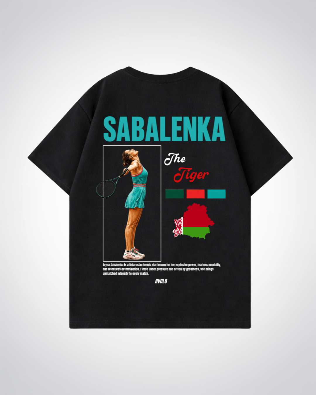 Sabalenka Oversized Shirt - Black Back (Designed)