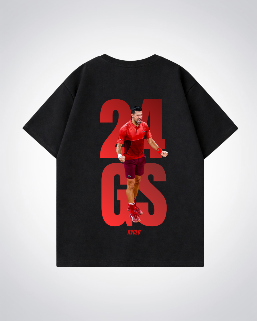 24GS Djokovic Oversized Shirt - Black Back (Designed)