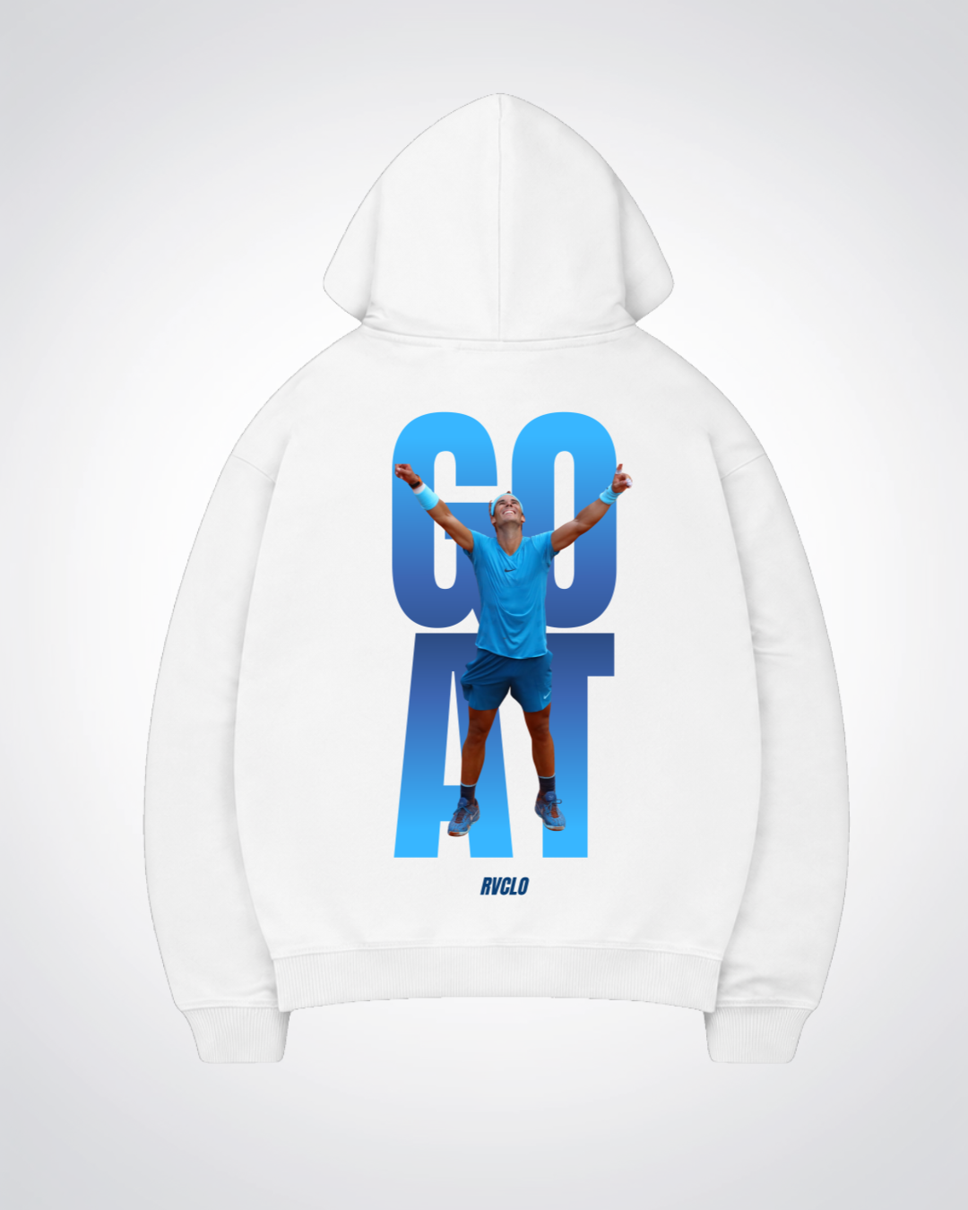 GOAT Nadal Oversized Hoodie - White Back (Designed)