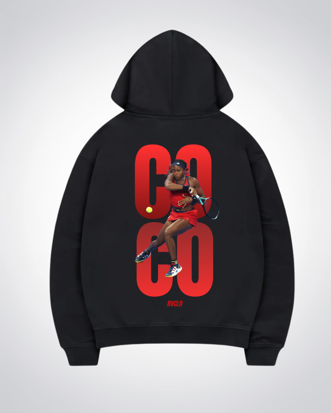 COCO Gauff Oversized Hoodie - Black Back (Designed)