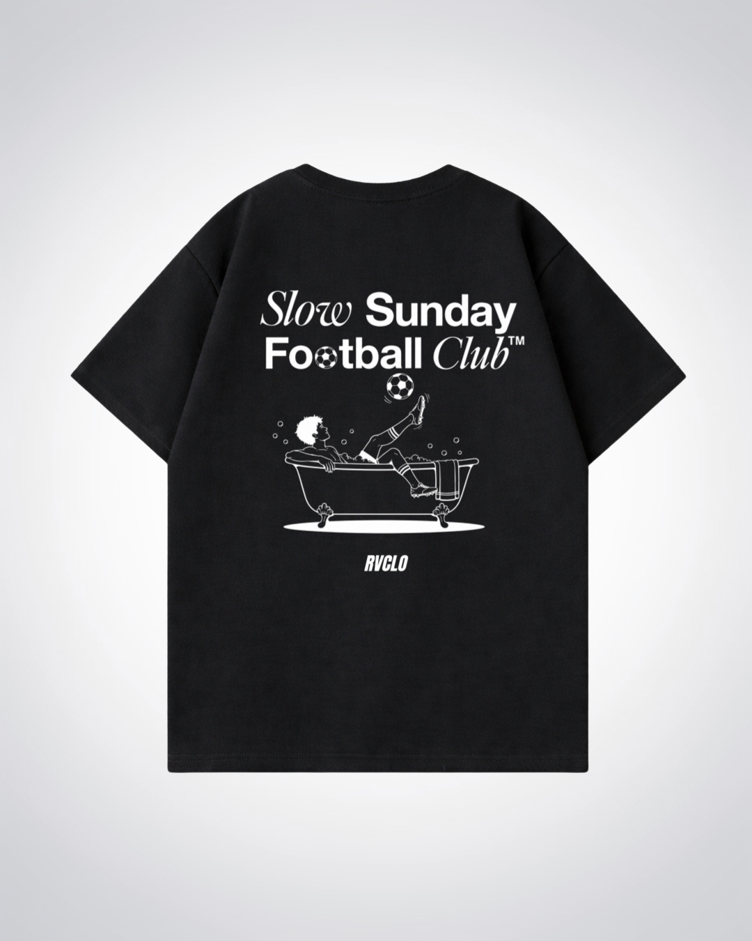 Slow Sunday Football Club Oversized Shirt - Black Back (Designed)