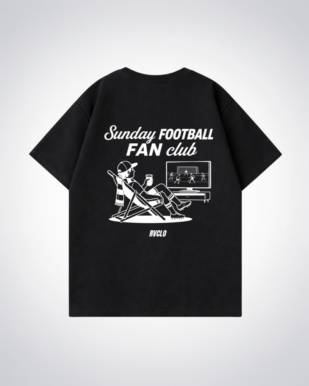 Sunday Football Fan Club Oversized Shirt - Black Back (Designed)