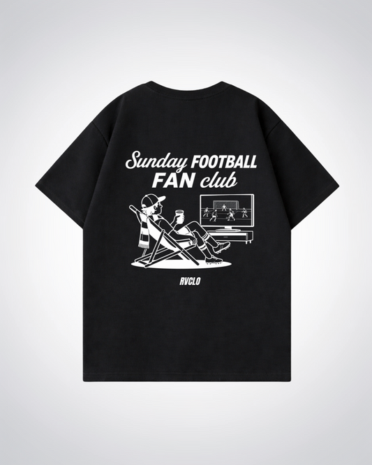 Sunday Football Fan Club Oversized Shirt - Black Back (Designed)