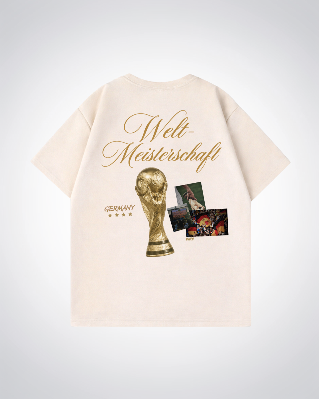 Weltmeisterschaft Oversized Shirt - Beige Back (Designed)