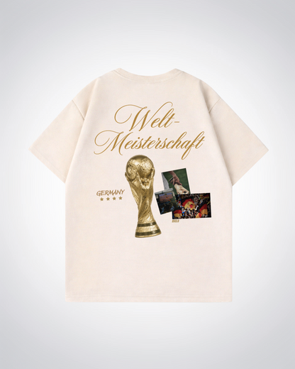 Weltmeisterschaft Oversized Shirt - Beige Back (Designed)