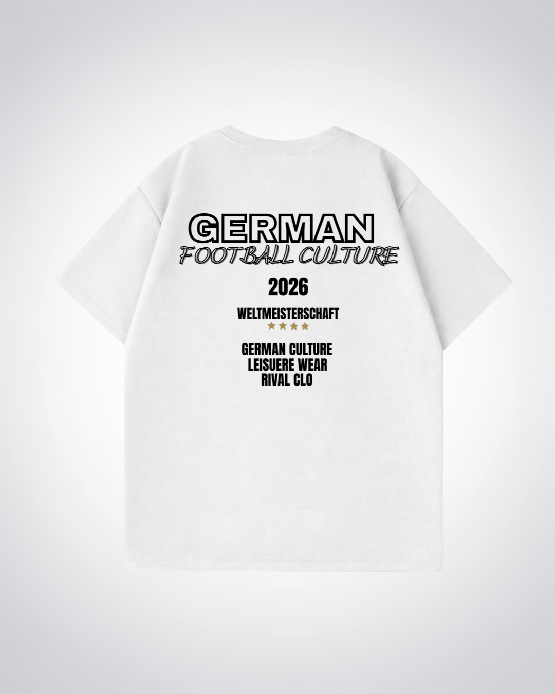 German Football Culture Oversized Shirt - White Back (Designed)