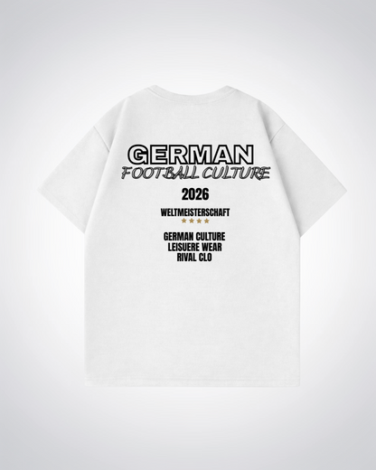 German Football Culture Oversized Shirt - White Back (Designed)