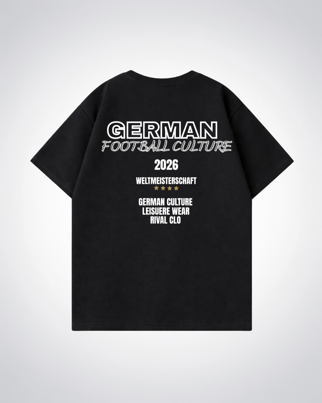 German Football Culture Oversized Shirt - Black Back (Designed)