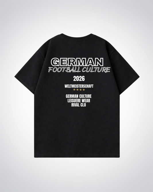 German Football Culture Oversized Shirt - Black Back (Designed)