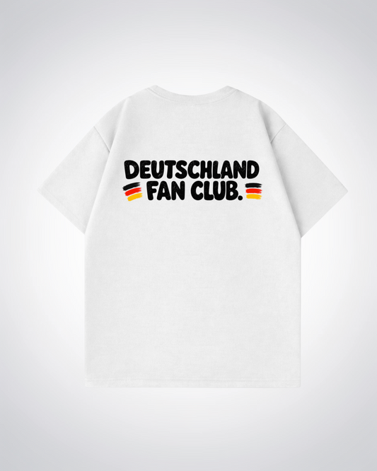 Deutschland Fan Club Oversized Shirt - White Back (Designed)