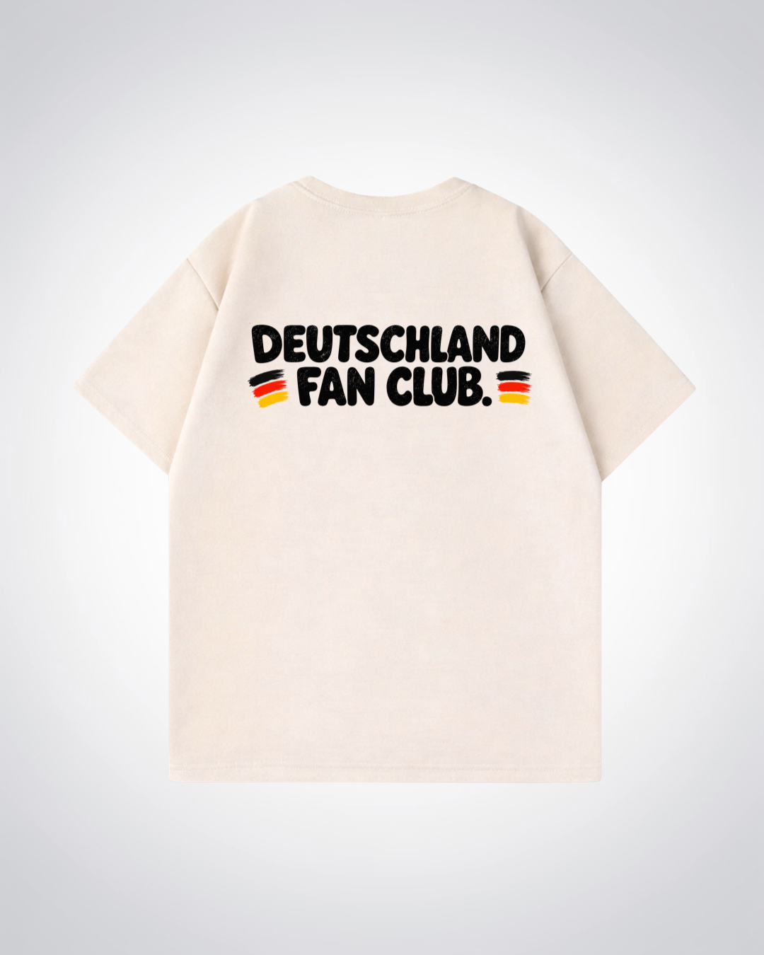 Deutschland Fan Club Oversized Shirt - Beige Back (Designed)