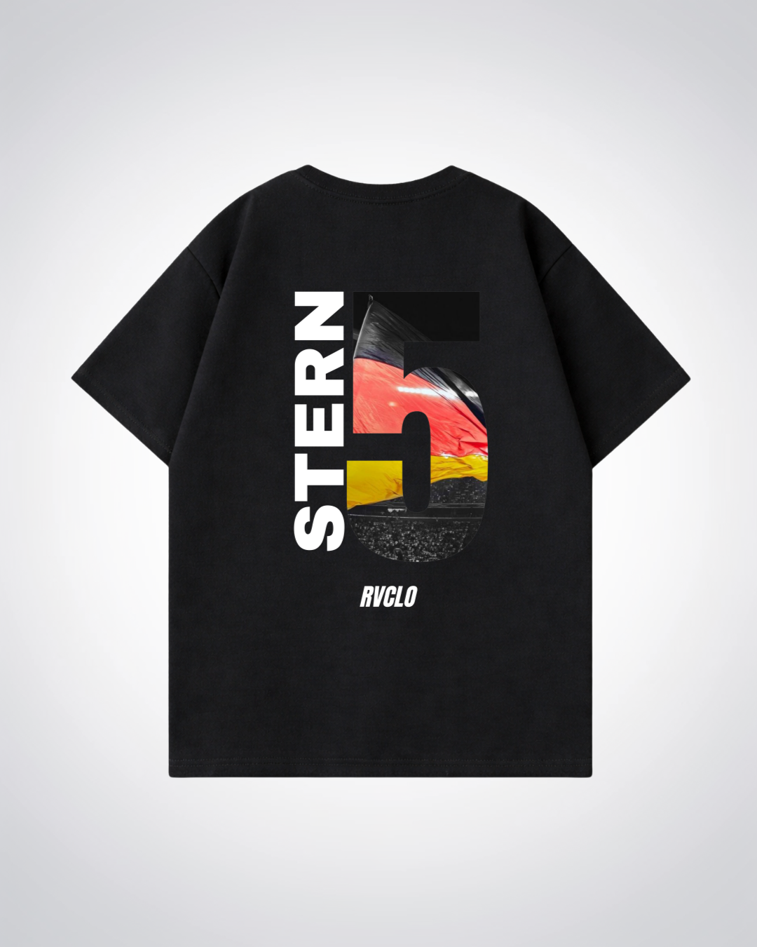 5 Stern Oversized Shirt - Black Back (Designed)