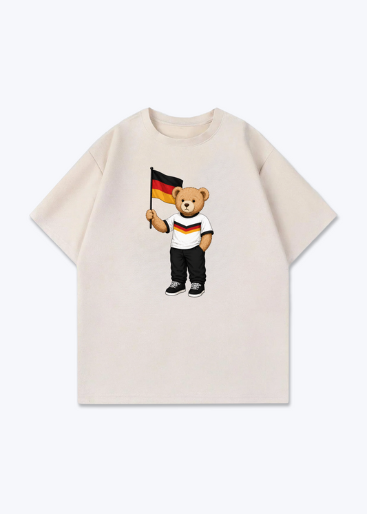 Deutschland PoloBär Oversized Shirt - Beige Front (Designed)