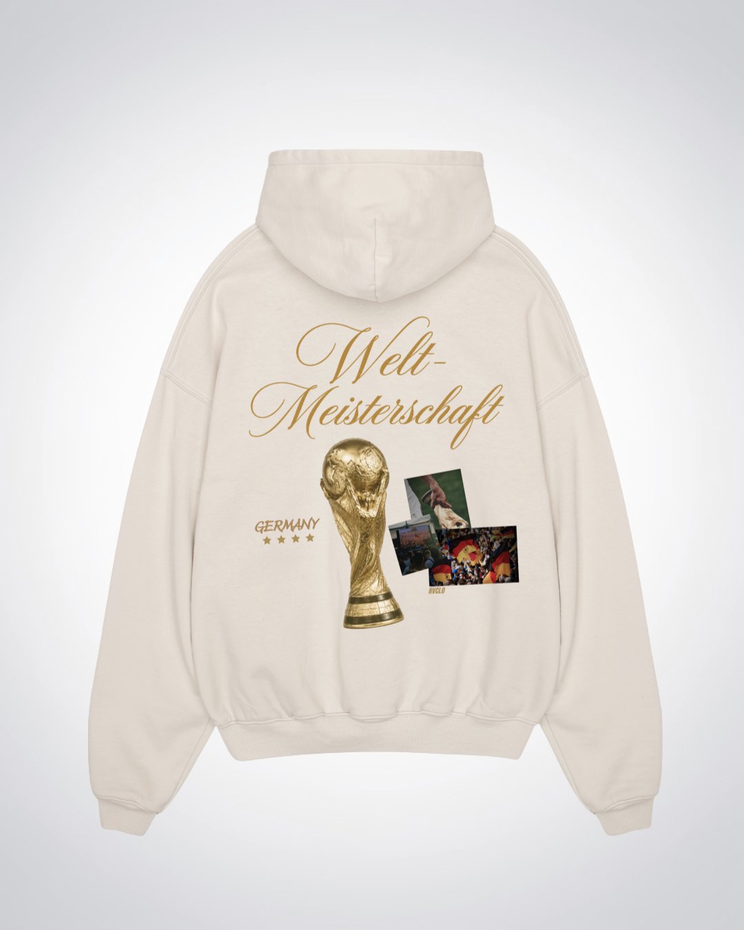 Weltmeisterschaft Oversized Hoodie - Beige Back (Designed)