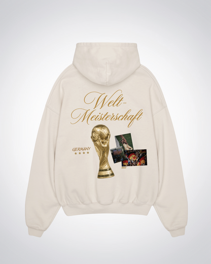 Weltmeisterschaft Oversized Hoodie - Beige Back (Designed)