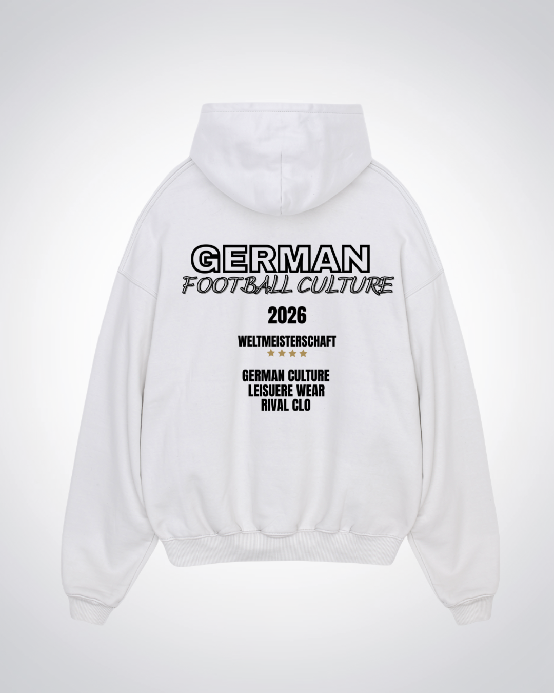German Football Culture Oversized Hoodie - White Back (Designed)
