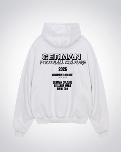 German Football Culture Oversized Hoodie - White Back (Designed)