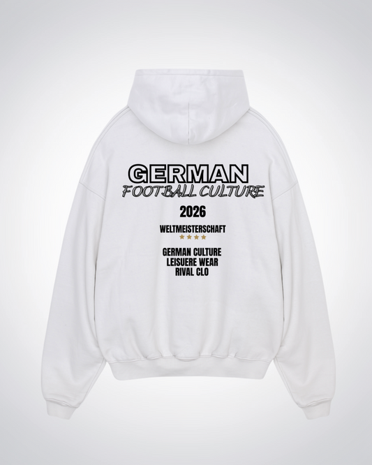 German Football Culture Oversized Hoodie - White Back (Designed)