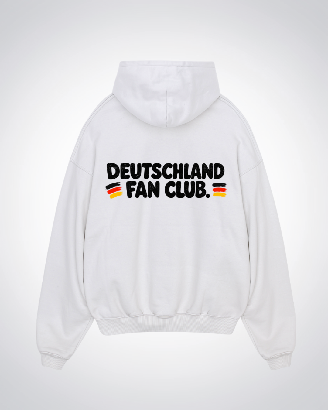 Deutschland Fan Club Oversized Hoodie - White Back (Designed)