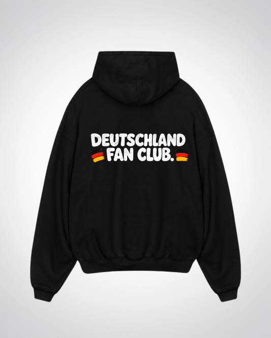 Deutschland Fan Club Oversized Hoodie - Black Back (Designed)