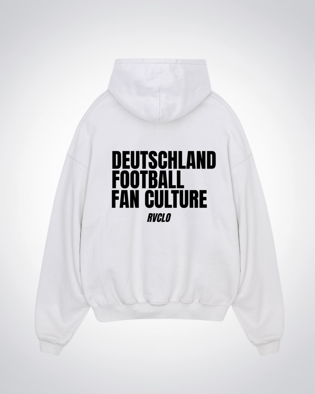 Deutschland Football Fan Culture Oversized Hoodie - White Back (Designed)