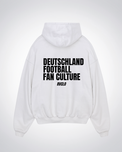 Deutschland Football Fan Culture Oversized Hoodie - White Back (Designed)