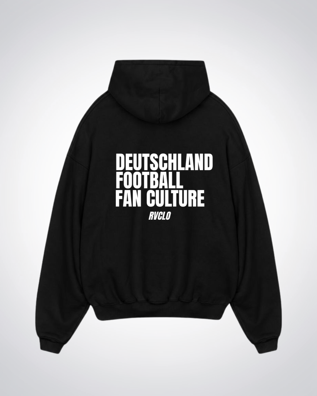 Deutschland Football Fan Culture Oversized Hoodie - Black Back (Designed)