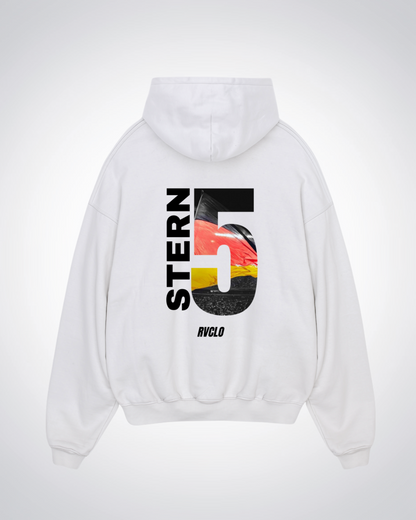 5 Stern Oversized Hoodie - White Back (Designed)
