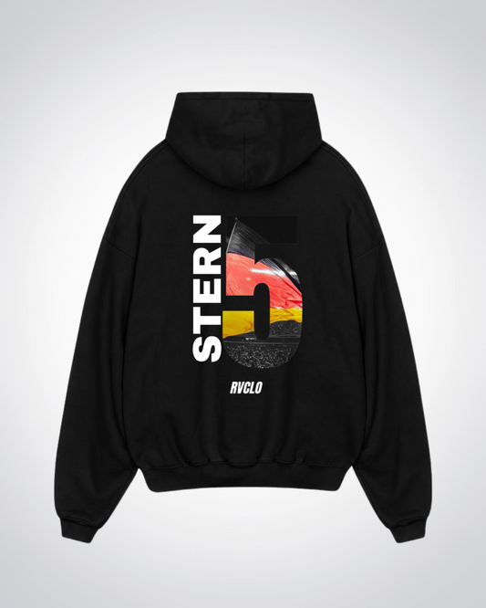 5 Stern Oversized Hoodie - Black Back (Designed)