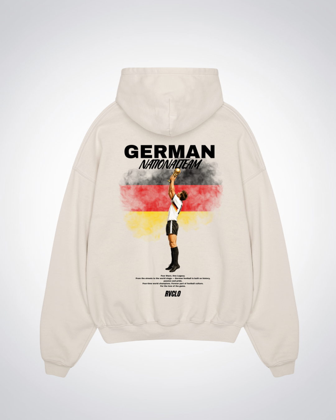 German National Team Oversized Hoodie - Beige Back (Designed)