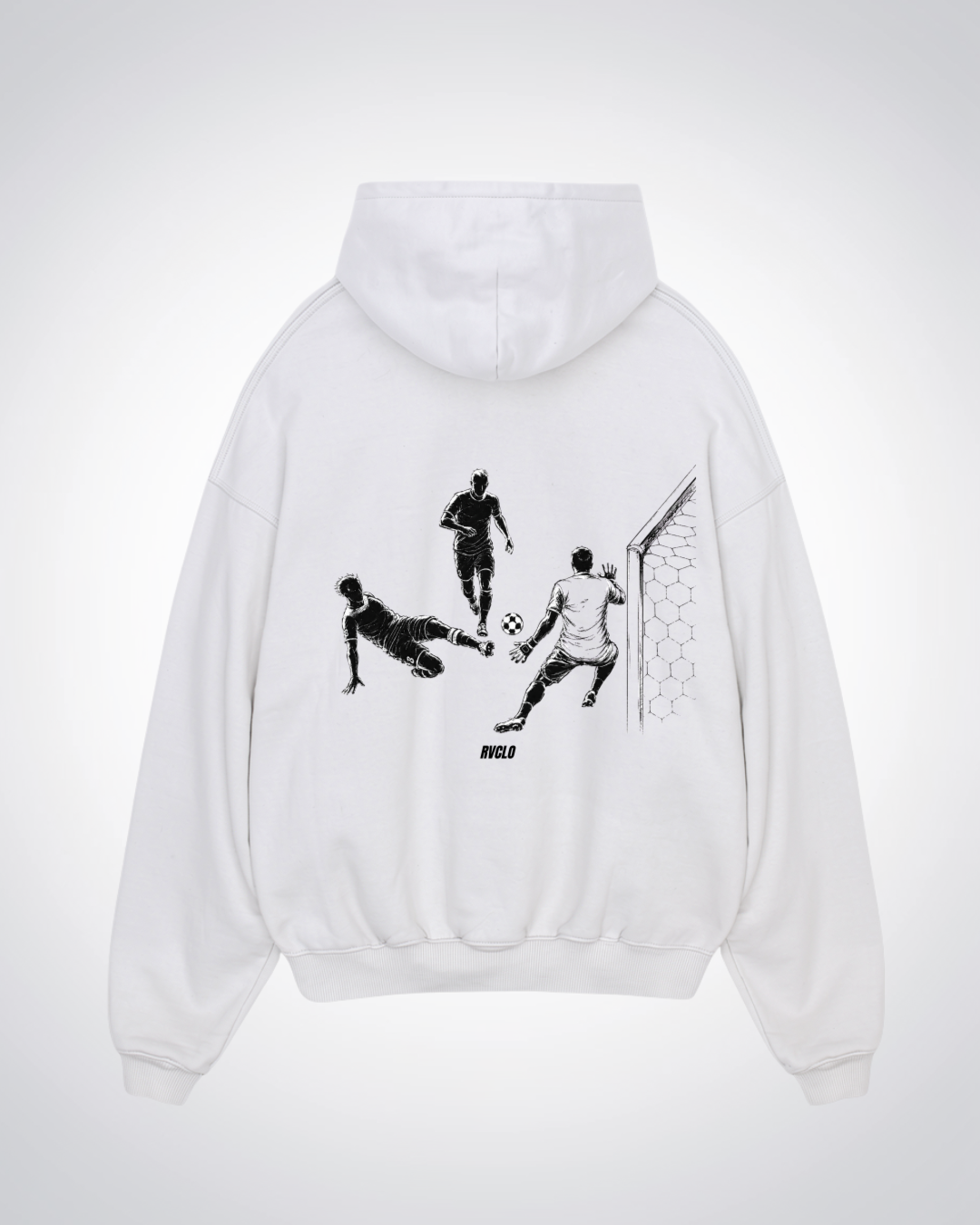 2014 Goal Oversized Hoodie - White Back (Designed)