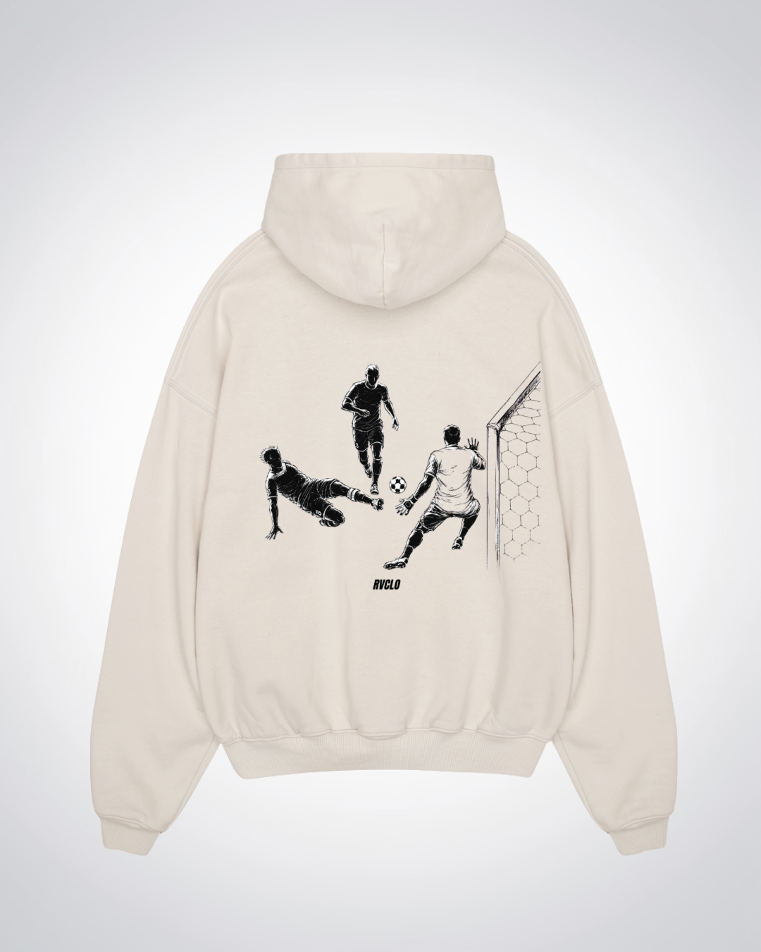 2014 Goal Oversized Hoodie - Beige Back (Designed)