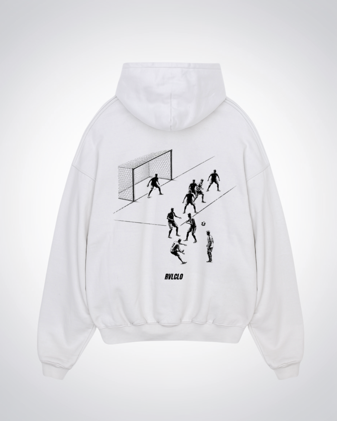 2018 Goal Oversized Hoodie - White Back (Designed)