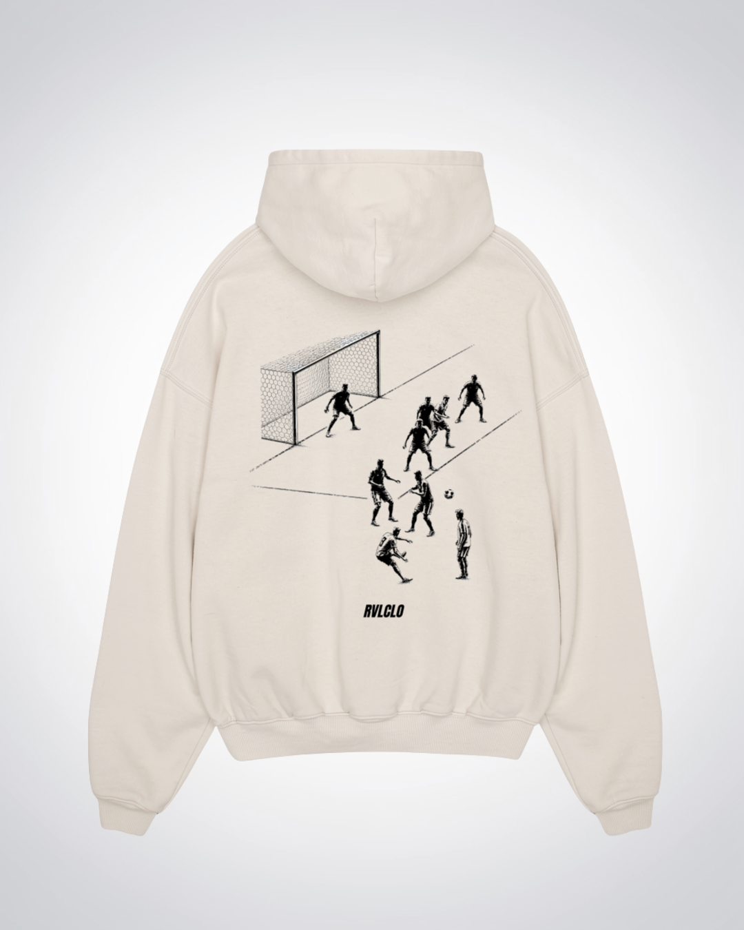 2018 Goal Oversized Hoodie - Beige Back (Designed)