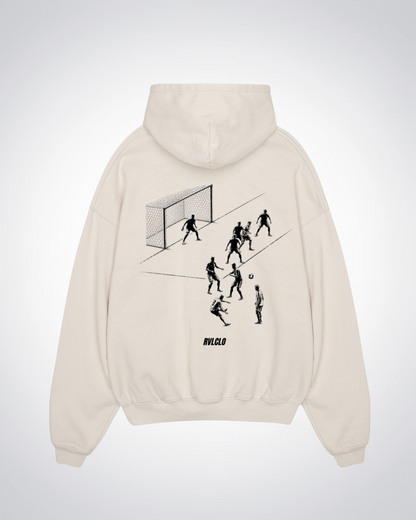 2018 Goal Oversized Hoodie - Beige Back (Designed)