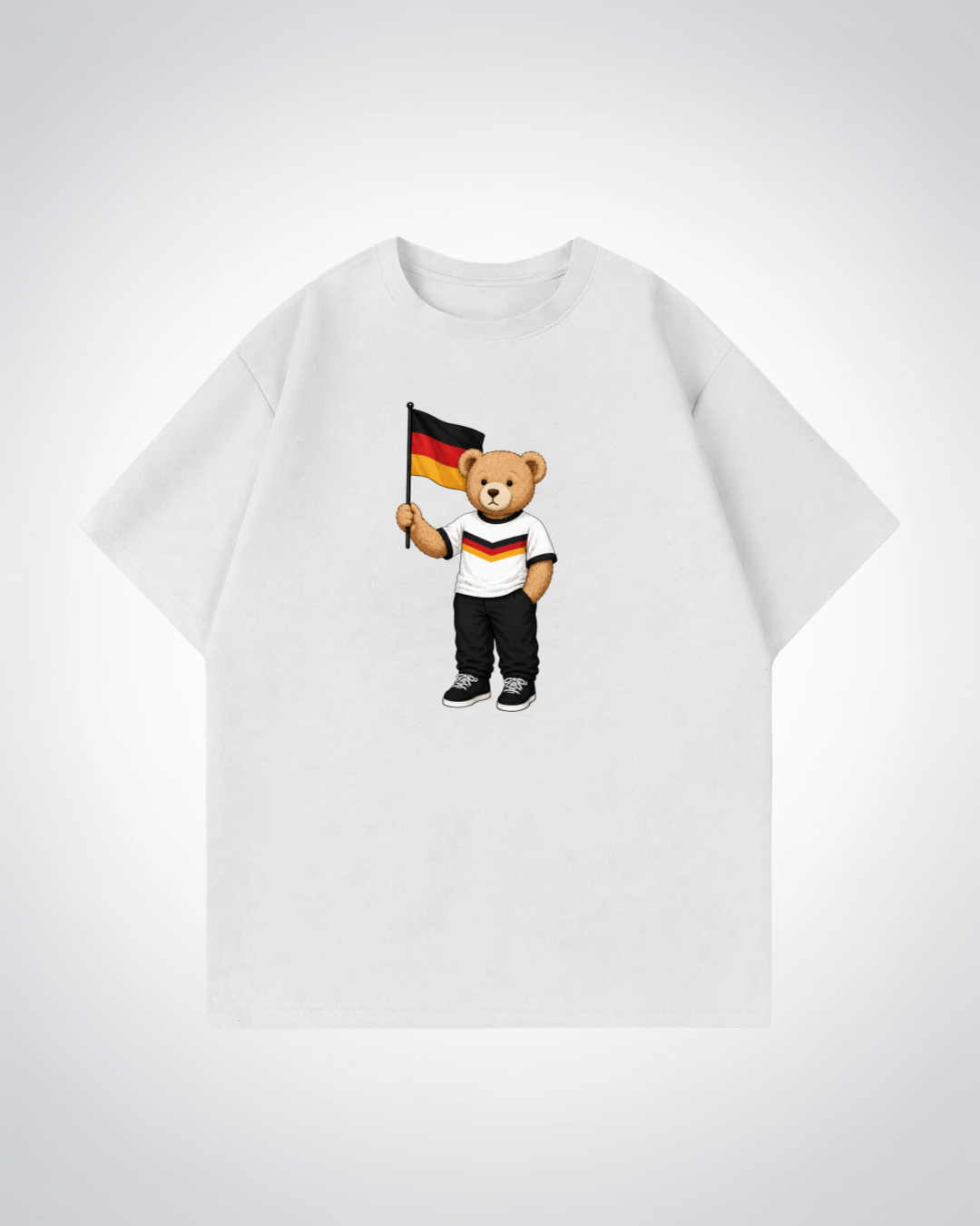 Deutscher PoloBear Oversized Shirt - White Front (Designed)