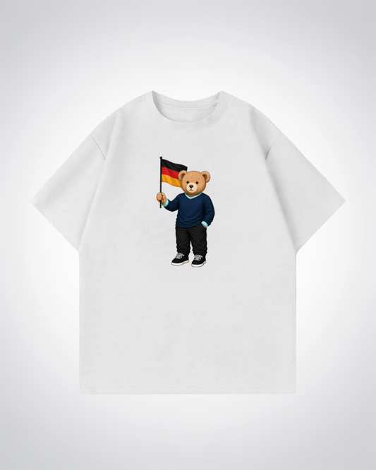 Deutscher PoloBear Oversized Shirt - White Front (Designed)