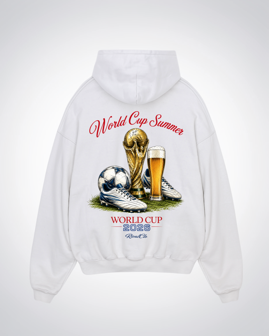World Cup Summer Oversized Hoodie - White Back (Designed)