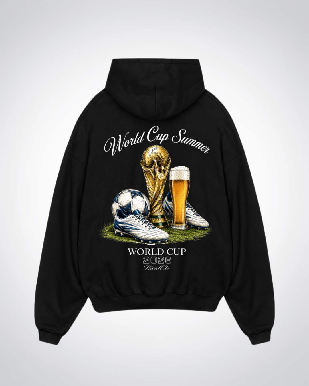 World Cup Summer Oversized Hoodie - Black Back (Designed)