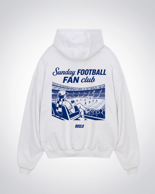 Sunday Football Fan Club  Oversized Hoodie - White Back (Designed)